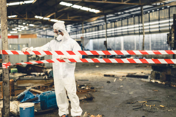 Professional Hoarding Cleanup technician working in Woodbridge, VA